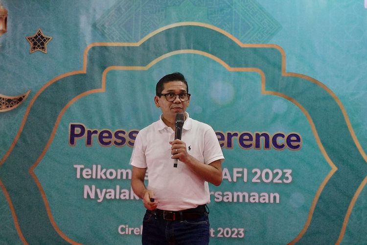 Vice President Global Network Operations Telkomsel, Galumbang Pasaribu di sela acara Telkomsel Siaga RAFI 2023 yang digelar di Telkom Krucuk, Cirebon, Jawa Barat, Selasa (28/3/2023).