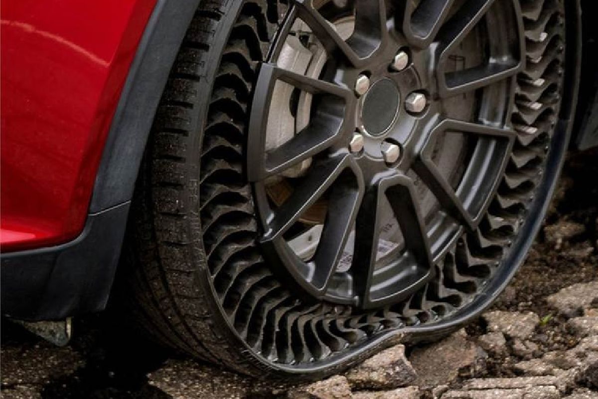 GM umumkan penggunakan ban tanpa tekanan angin dari Michelin, Uptis