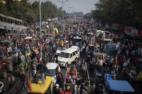 Petani Kukuh Berdemo dan Gelar Mogok Makan, India Putus Jaringan Internet