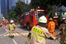 Basement Gedung Graha CIMB Niaga di Jalan Sudirman Kebakaran