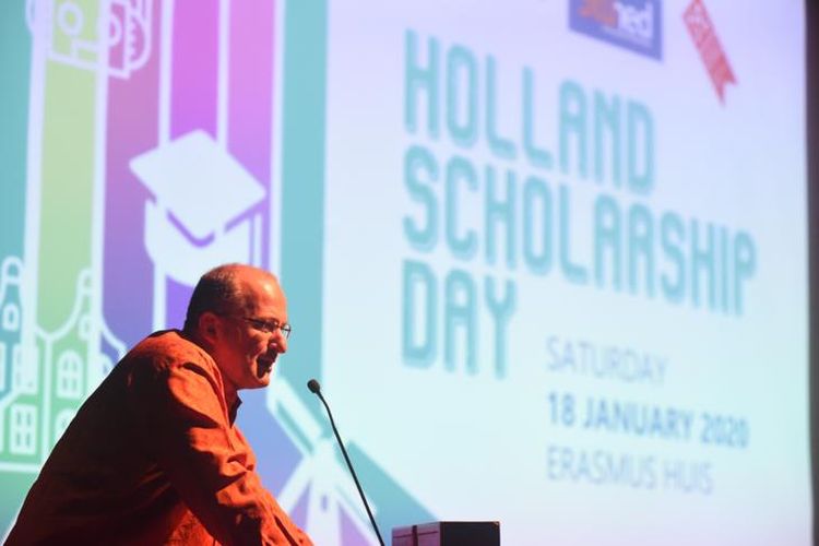 Pameran Pendidikan Holland Scholarship Programme di Erasmus Huis, Kuningan, Jakarta, Sabtu (18/1/2020)