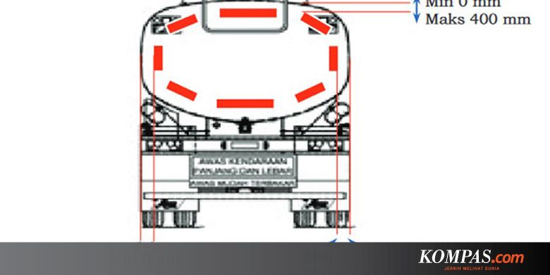 Kini Truk Wajib Pasang Stiker Reflektor