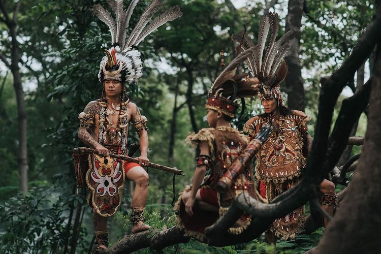 Ilustrasi Suku Dayak.