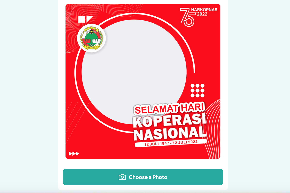 Ilustrasi Twibbon hari Koperasi Nasional 2022.