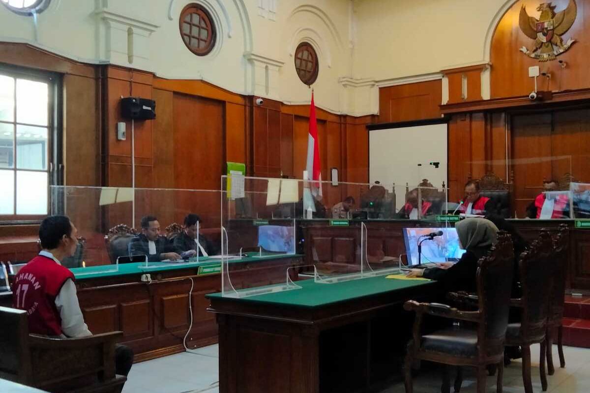 Sidang vonis pembunuhan mahasiswi Ubaya di PN Surabaya, Kamis (4/1/2024).