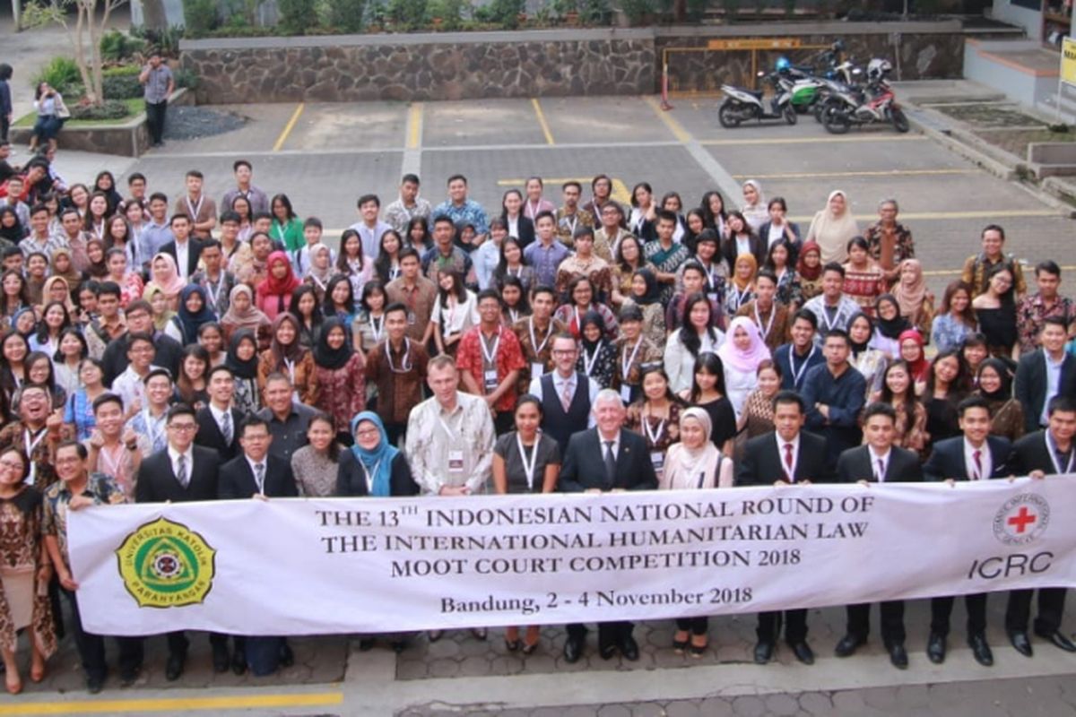 Final kompetisi Simulasi Peradilan Hukum Humaniter Internasional berlangsung hari Minggu (4/11/2018) di Bandung, Jawa Barat.