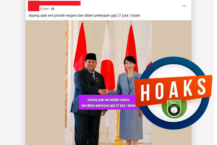 INFOGRAFIK: Hoaks Jepang Ajak WNI Pindah Kewarganegaraan, Digaji Rp 27 Juta Per Bulan