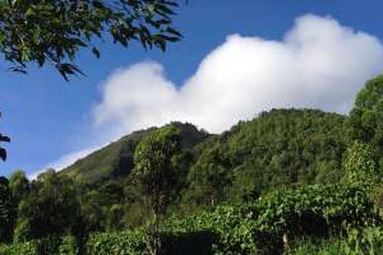 Pemandangan dari kaki Gunung Panderman, Batu, Jawa Timur, Jumat (13/5/2016) pagi.