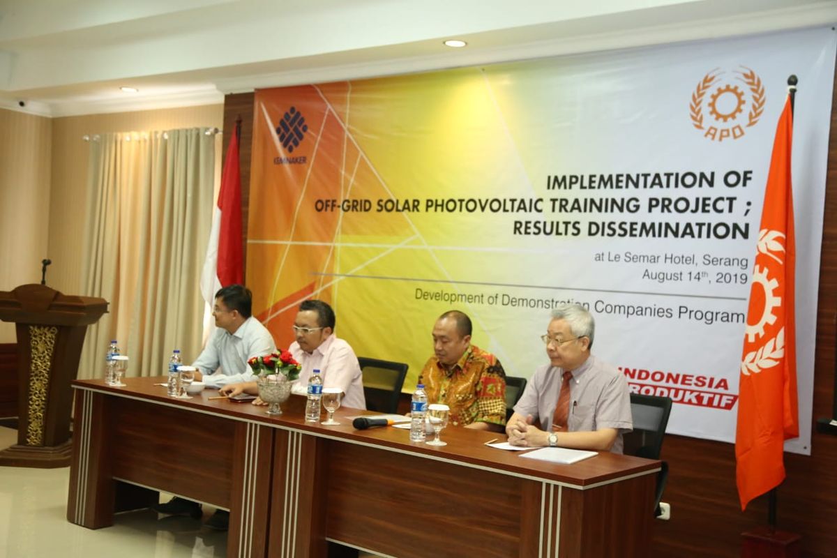 Kemnaker melalui Direktorat Bina Produktivitas bekerja sama dengan Industrial Technology Research Institute (ITRI) Taiwan mengembangkan penerapan Energi terbarukan di sektor tenaga surya. 