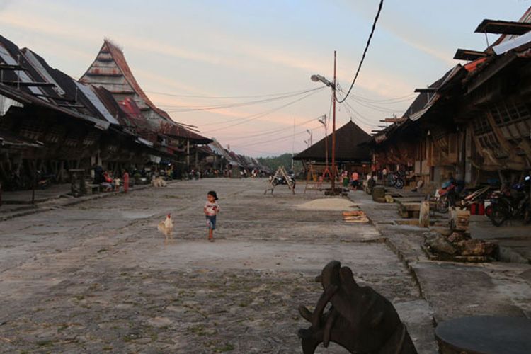 Tradisi lompat batu di Pulau Nias, Sumatera Utara, yang dalam bahasa daerah disebut Hombo Batu atau Fahombo.