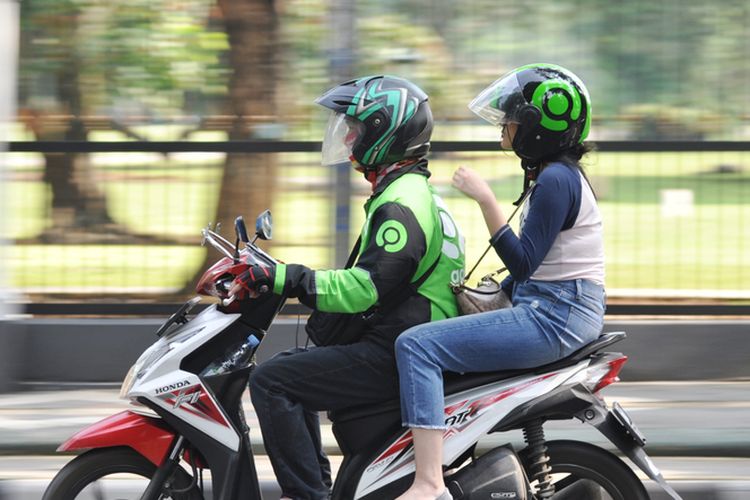 Ilustrasi ojek online Gojek.