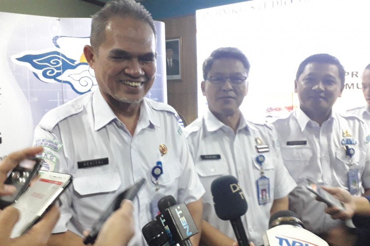 Deputi Bidang Klimatologi BMKH Herizal usai konferensi pers di Kantor BMKG, Rabu (6/3/2019).