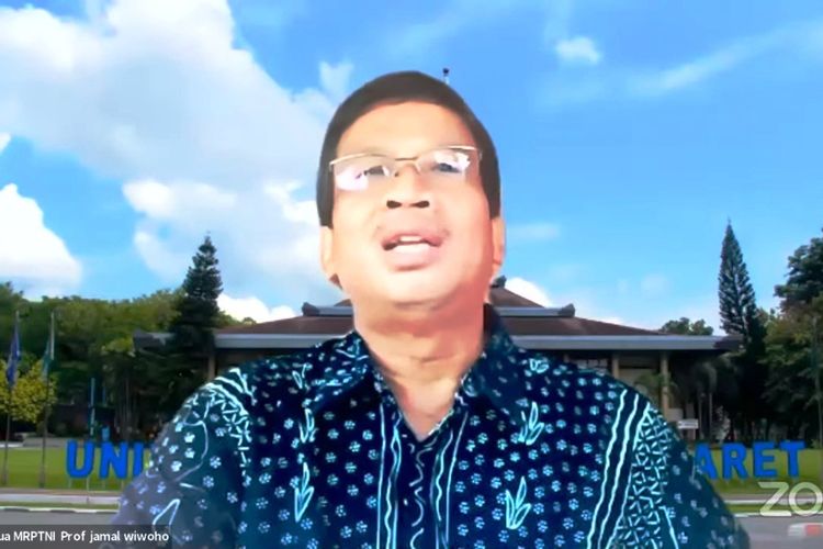 Ketua MRPTNI Prof Jamal Wiwoho menyampaikan kiat sukses masuk PTN dalam webinar LTMPT.