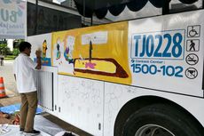 Bus Transjakarta yang Dilukis Anak-anak Disabilitas Dioperasikan di Koridor 1