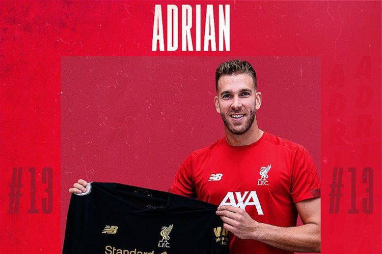 Adrian resmi berkostum Liverpool, 5 Agustus 2019.