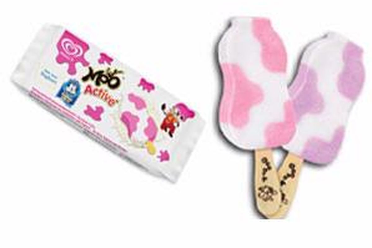 Wall's Moo Active, es krim dengan kandungan kalsium, yogurt, dan probiotik Bb12. 