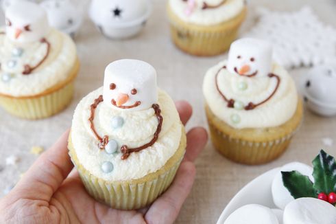 Resep Cupcake Manusia Salju, Ide Kue Natal Imut untuk Anak