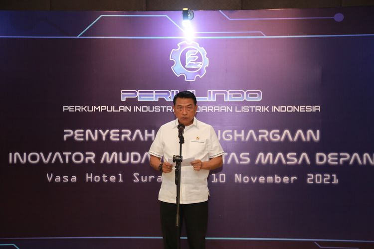 Ketua Umum Periklindo Moeldoko pada acara penghargaan inovator muda mobilitas masa depan