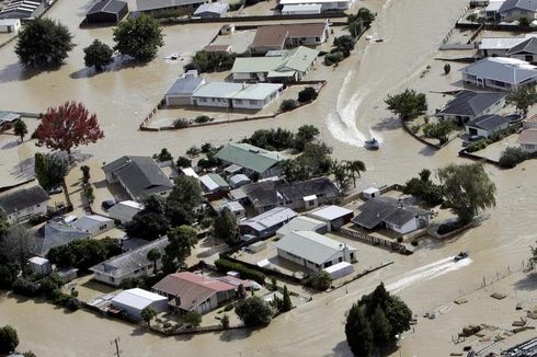 Diterjang Badai Debbie, Kota di Selandia Baru Terendam Banjir