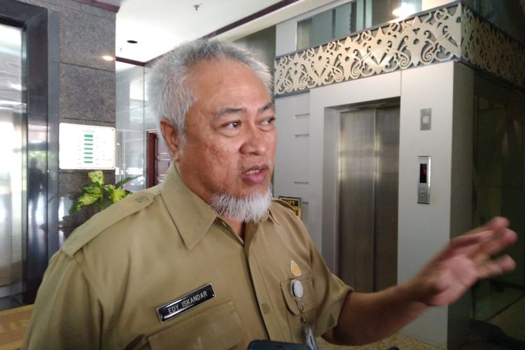 Direktur RSUD Kanujoso Djatiwibowo, Edy Iskandar saat diwawancarai Kompas.com di Kantor Gubernur Kaltim, Samarinda, Senin (23/3/2020). 