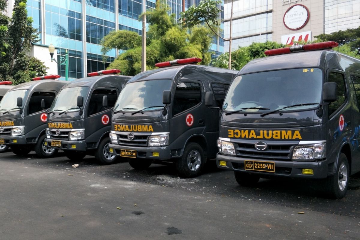 Ambulans Subbid Dokpol Biddokkes Polda Metro Jaya. Foto diambil pada Jumat (18/5/2018).