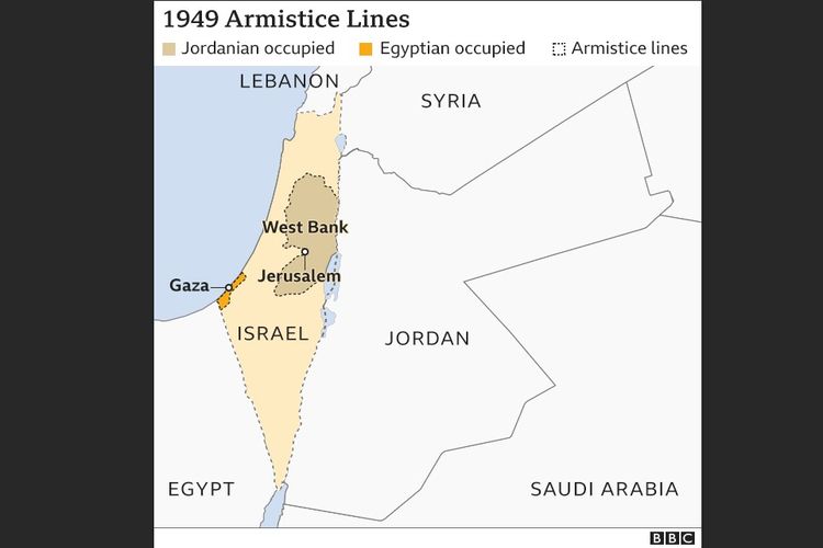 Peta israel dan palestina