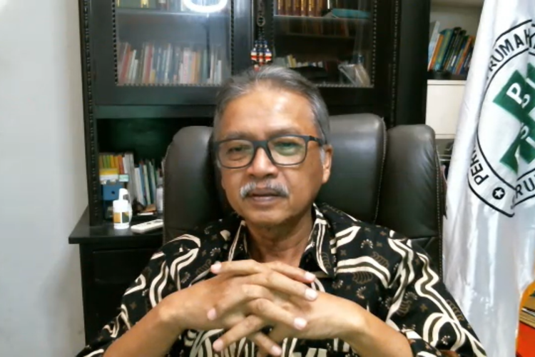 Ketua Umum Perhimpunan Rumah Sakit Seluruh Indonesia (PERSI) dr Kuntjoro Adi Purjanto, M Kes dalam acara virtual Schneider Electric. 