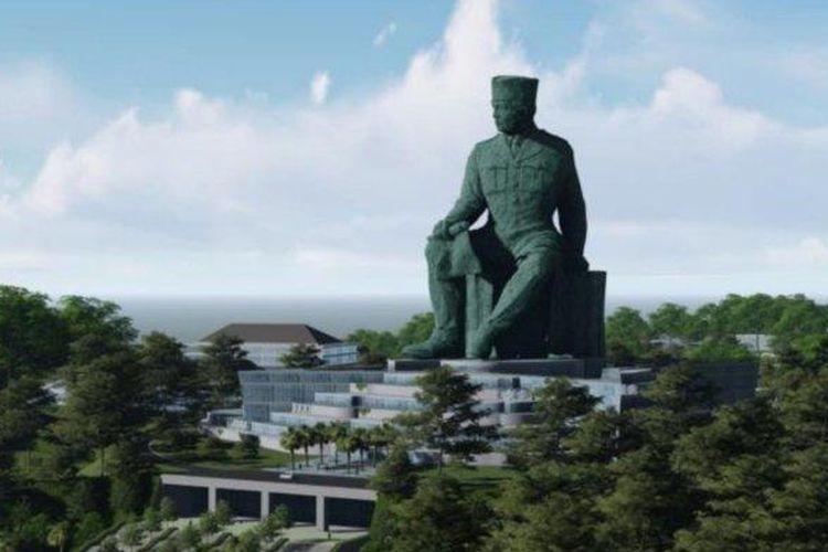Desain patung Soekarno yang akan dibangun di kawasan Perkebunan Walini, Kecamatan Cikalongwetan, Kabupaten Bandung Barat (KBB). 