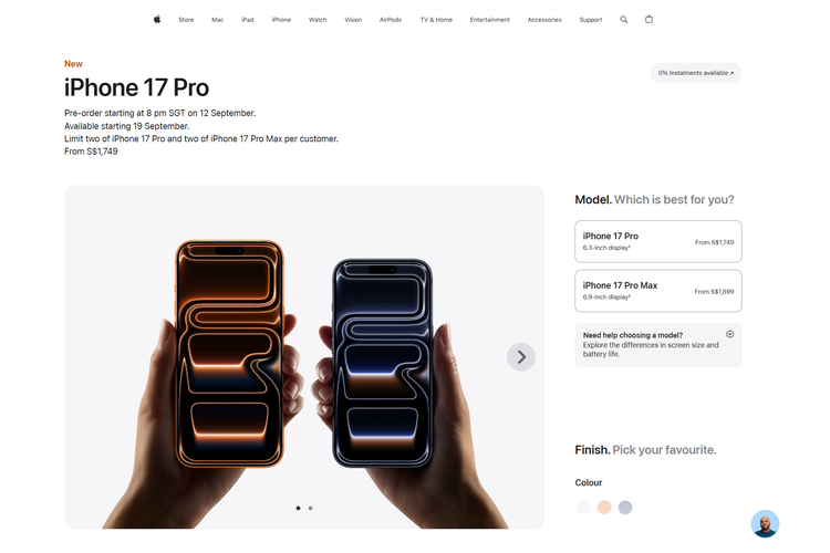 PO iPhone 17 series gelombang pertama bakal dimulai pada Jumat, 12 September 2025. Negara-negara tetangga Indonesia seperti Singapura, Malaysia, Vietnam, dan Thailand termasuk dalam daftar gelombang pertama. Kemudian, iPhone 17 series akan tersedia dibeli langsung di toko Apple Store mulai 19 September 2025.

