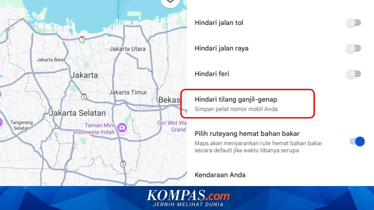 Cara Cek Jalan Ganjil Genap Jakarta di Google Maps