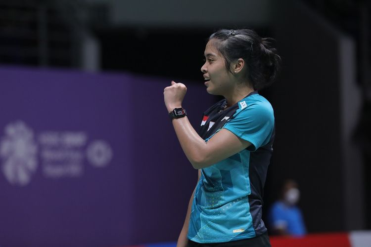 Gregoria Mariska Tunjung mengalahkan Akane Yamaguchi pada partai perempat final Malaysia Masters 2022 di Axiata Arena, Kuala Lumpur, Jumat (8/7/2022). Terkini, Gregoria Mariska Tunjung berhasil mengukir sejarah seusai melaju ke perempat final All England 2023 pada Kamis (16/3/2023).