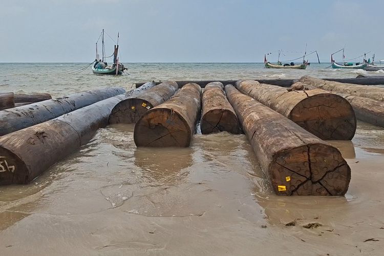 Gelondongan Kayu Terjang Pesisir Sumenep, 12 Perahu dan 36 Usaha Warga Rusak
