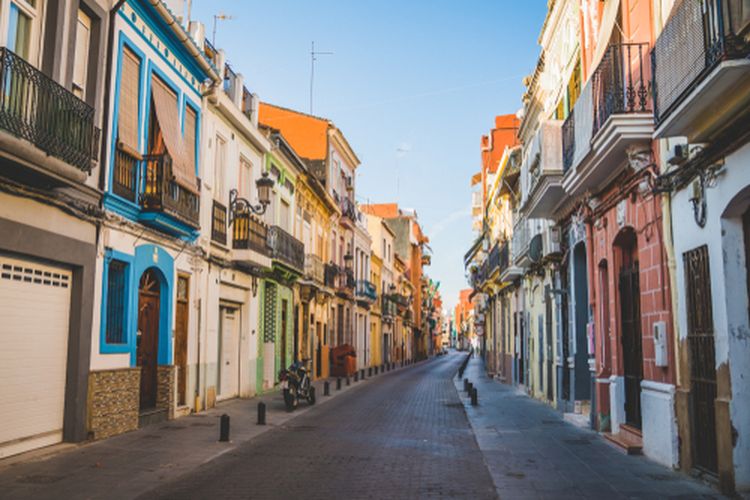 Arsitektur pemukiman masyarakat di wilayah El Cabanyak, Valencia, Spanyol