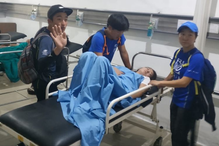 Atlet paralayang asal Korea Selatan Dagyoem Lee menjalani perawatan intensif di RSUD Sumedang akibat dislokasi yang dialaminya saat gagal mendarat, Rabu (23/10/2019) sore. 