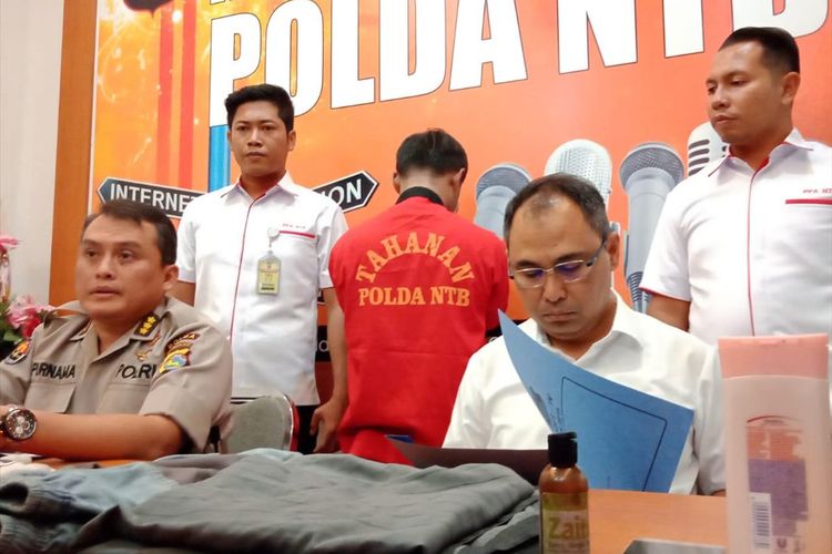 ECP oknum guru bimbel di Mataram ditangkap petugas Polda NTB karena diduga mencabuli 7 siswanya. 