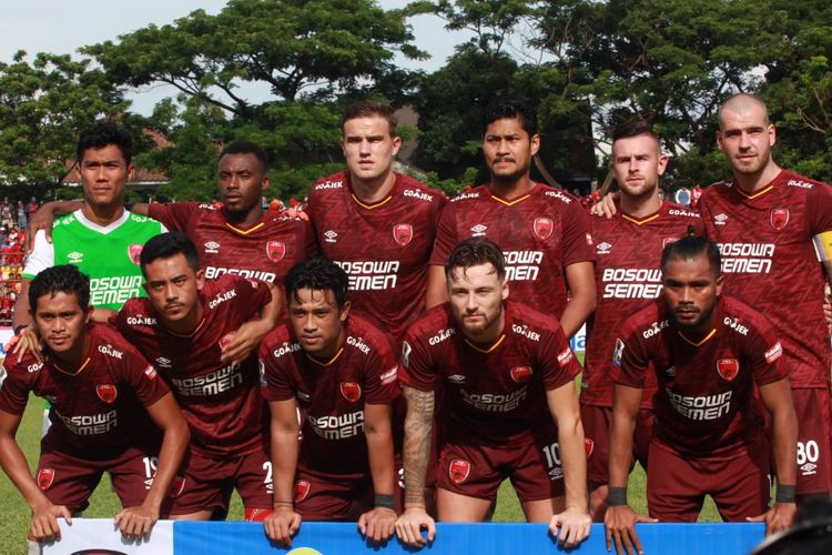 Skuat PSM Makassar jelang pertandingan Liga 1 beberapa waktu lalu. 