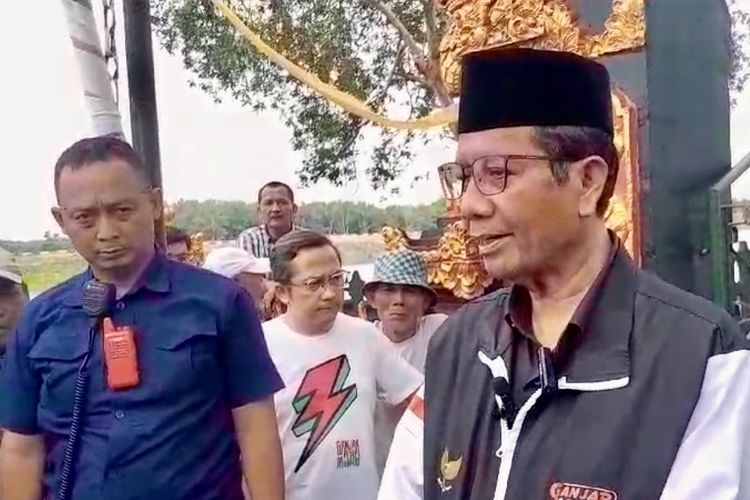 Mahfud MD saat di Lampung Tengah, Rabu (31/1/2024).