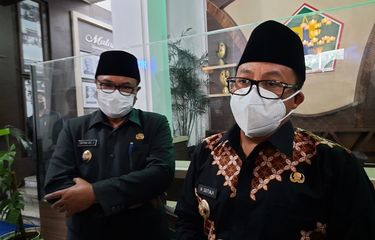 Wali Kota Malang Sutiaji bersama Wakil Wali Kota Malang Sofyan Edi Jarwoko di Balai Kota Malang, Rabu (13/10/2021).