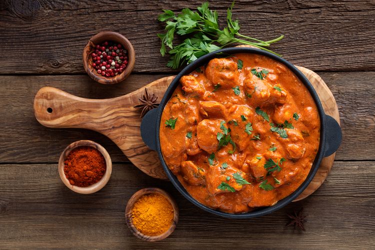 ilustrasi chicken tikka masala. 