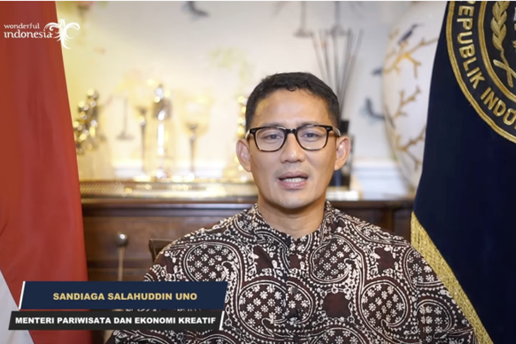 Sandiaga Salahuddin Uno, Minister of Tourism and Creative Economy, in his remarks at the opening of FIKSI 2021 which will be held online (12/10/2021)