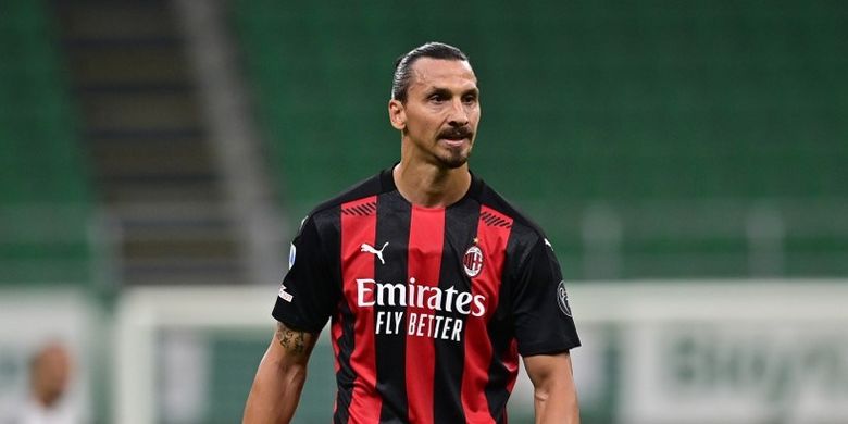 Penyerang Swedia di AC Milan Zlatan Ibrahimovic.