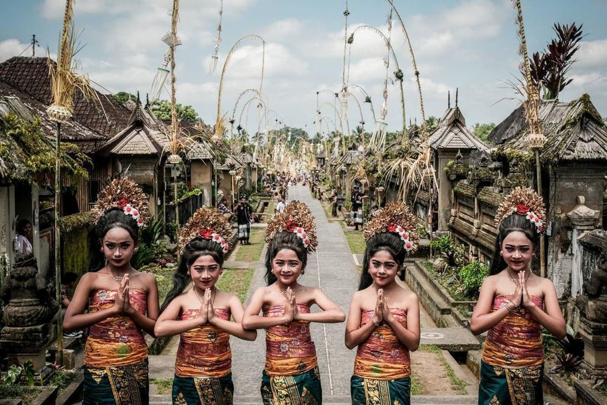 Keindahan Desa Wisata Penglipuran di Bangli, Bali.