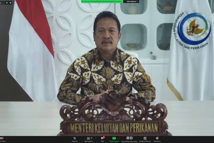  Menteri Kelautan dan Perikanan (Menteri KP) Sakti Wahyu Trenggono dalam salah satu kesempatan.