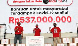 Ajak Pelanggan Berdonasi, Indihome Salurkan Paket Sembako Rp 537 Juta