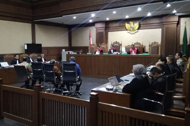 Sidang pemeriksaan saksi untuk terdakwa mantan Ketua Umum PPP Romahurmuziy di Pengadilan Tindak Pidana Korupsi Jakarta, Rabu (30/10/2019)