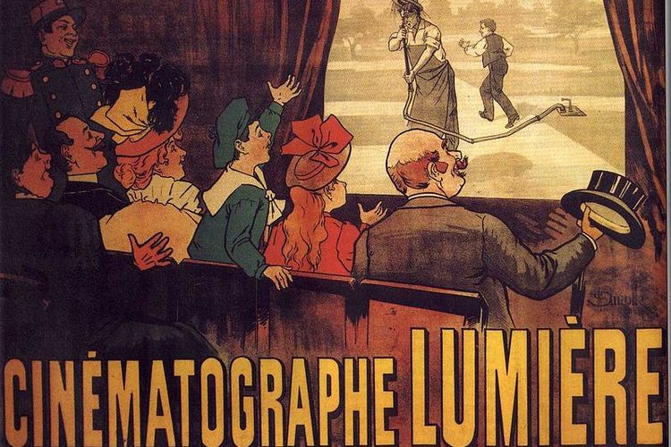 Poster dari film fiksi pertama berjudul L'Arroseur arrosé yang dibuat oleh Lumiere Brother pada 1895.