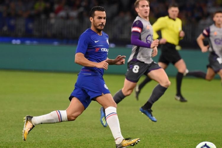 Pedro tampil sebagai pembeda pada laga Perth Glory vs Chelsea di Stadion Optus, 23 Juli 2018. 