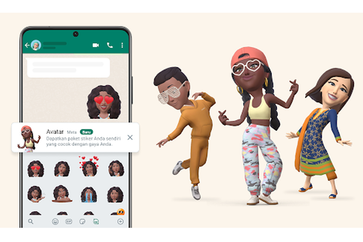 WhatsApp Avatar resmi dirilis di Indonesia.