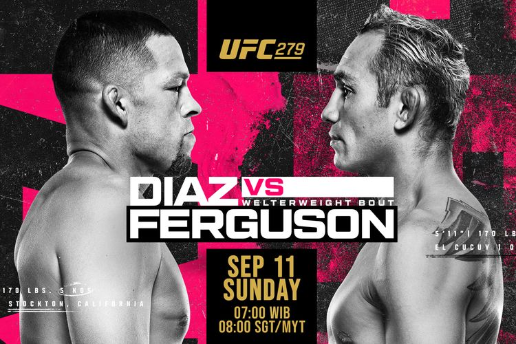 Nate Diaz akan menghadapi Tony Ferguson pada laga UFC 279 di T-Mobile Arena, Las Vegas, AS, Sabtu (10/0/2022)