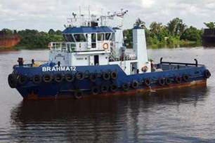 Kapal Tug Boat Brahma 12 yang diduga dibajak Kelompok Milisi Abu Sayyaf.